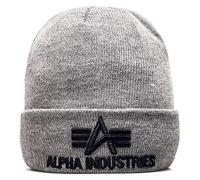 Alpha Industries - 3D Beanie Mütze - Grey Heather universell