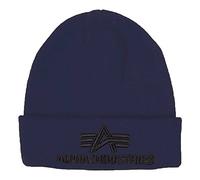 Alpha Industries 3D Beanie Strickmütze aus Acryl für Herren Rep.Blue