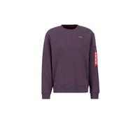 Sweater ALPHA INDUSTRIES "3D SL Sweatshirt", Herren, Gr. XL, lila (plum), Obermaterial: 80% Baumwolle, 20% Polyester, regular fit, Sweatshirts Sweater (72812028-XL) plum