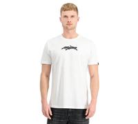 Alpha Industries Herren 3D Wavy Backprint T-Shirt, White, L
