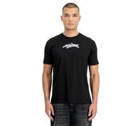 Alpha Industries Herren 3D Wavy Backprint T-Shirt, Black, M