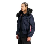 Winterjacke ALPHA INDUSTRIES "45/P Hooded Custom Loose", Herren, Gr. S, blau (ultra navy), Obermaterial: 100% Nylon. Futter: 100% Nylon. Füllung: 100% Polyester, Jacken Winterjacke (78047606-S) ultra