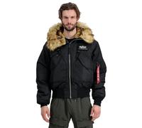 Bomberjacke ALPHA INDUSTRIES "45P Hooded Custom", Herren, Gr. M, schwarz (schwarz, reflective), Web, Obermaterial: 100% Nylon, unifarben, regular fit normal, ohne Ausschnitt, Rippbündchen, Jacken Bomb