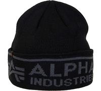 ALPHA INDUSTRIES AI Beanie Wintermütze (as3, Alpha, one_Size, Black/Grey/Black)
