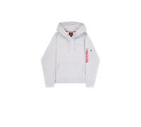 Hoodie ALPHA INDUSTRIES "Air Force Hoodie", Herren, Gr. L, grau (pastel grau), Obermaterial: 80% Baumwolle, 20% Polyester, regular fit, Sweatshirts Hoodie (10086514-L) pastel grau