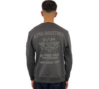 Alpha Industries Air Force Sweater Sweatshirt für Herren Vintage Grey