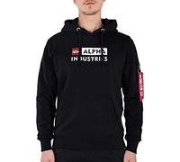 Alpha Industries Alpha Block-Logo Hoody Kapuzensweat für Herren Black