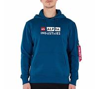Alpha Industries Alpha Block-Logo Hoody Kapuzensweat für Herren Naval Blue