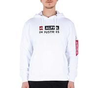 Alpha Industries Alpha Block-Logo Hoody Kapuzensweat für Herren White