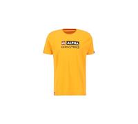 Alpha Industries Alpha Block-Logo T T-Shirt für Herren Alpha Orange