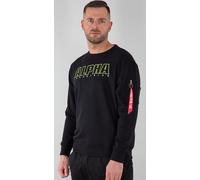 Alpha Industries Alpha Embroidery Pullover, schwarz, Größe S für Männer