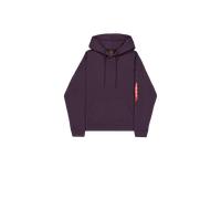 Alpha Industries Alpha Essentials Rubber Logo Hoodie Größe M Pflaume