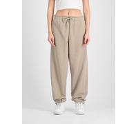 Alpha Industries Alpha Essentials Rubber Logo Jogger Jogginghose Größe M Beige