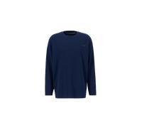 Alpha Industries Alpha Essentials Rubber Logo Longsleeve Langarmshirt Größe XL Dunkelblau