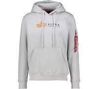 Kapuzensweatshirt ALPHA INDUSTRIES "Alpha Label Hoody" Gr. XXL, grau (pastel grey) Herren Sweatshirts (60384229-XXL) pastel grey