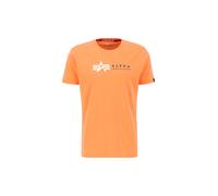 T-Shirt ALPHA INDUSTRIES "Alpha Industries Men - T-Shirts Alpha Label T PP" Gr. XL, orange (tangerine) Herren Shirts (75428823-XL) tangerine