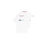 Alpha Industries Alpha Label T-Shirt 2 Pack Größe 3XL Weiß