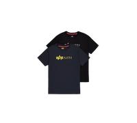 Alpha Industries Alpha Label T-Shirt 2 Pack Größe XL