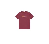 Alpha Industries Alpha Label T-Shirt Größe M Burgund Rot