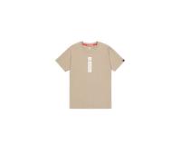 T-Shirt ALPHA INDUSTRIES "Alpha Industries Men - T-Shirts Alpha Puff Print T", Herren, Gr. 3XL, beige (vintage sand), Shell Fabric: 100% Cotton, Shirts (73773458-XXXL) vintage sand