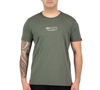 T-Shirt ALPHA INDUSTRIES "Alpha Industries Men - T-Shirts Alpha Wording T" Gr. 3XL, grün (dark olive) Herren Shirts (36332707-XXXL) dark olive