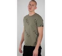 Alpha Industries AOP T-Shirt, schwarz-grün, Größe L für Männer