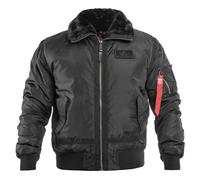 ALPHA INDUSTRIES Blouson Herren Umlegekragen Mikrofaser schwarz, M