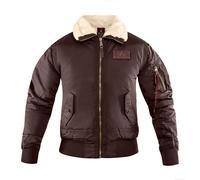 Alpha Industries Bomberjacke mit Reißverschluss und Label-Patch in Mittelbraun, Größe XL
