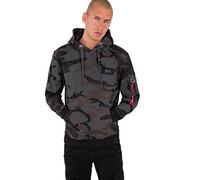 Alpha Industries Back Print Hoody black camo S