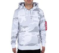 Alpha Industries Back Print Camo Kapuzenpullover S White Camo