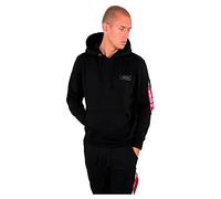 ALPHA INDUSTRIES Back Print Hoody Camo Print Kapuzensweat für Herren Black/Woodland