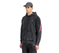 Alpha Industries Herren Back Print Vintage Hoodie, Black, XS