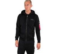 Alpha Industries Back Print Zip Kapuzenpullover XL Black