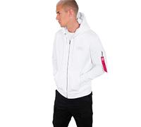 Alpha Industries Back Print Reißverschlusspullover L White