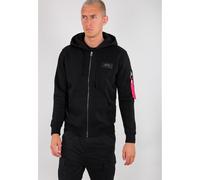 Alpha Industries Back Print Zip Kapuzenpullover S Black