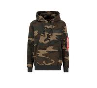 Alpha Industries Back Print Camo Kapuzenpullover S Woodland Camo 65