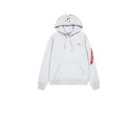 Hoodie ALPHA INDUSTRIES "Alpha Industries Men - Hoodies Back Print Camo Print" Gr. S, grau (pastel grau) Herren Sweatshirts (93891824-S) pastel grau