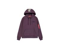 Alpha Industries Backprint Hoodie Größe L Pflaume