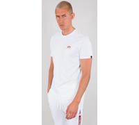 Alpha Industries Backprint T-Shirt, weiss-rot, Größe S für Männer