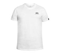 Rundhalsshirt ALPHA INDUSTRIES "Backprint T", Herren, Gr. 3XL, weiß, Single Jersey, Obermaterial: 80% Baumwolle, 20% Polyester, bedruckt, regular fit normal, Rundhals, Shirts Rundhalsshirt (66855041-X
