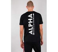 Alpha Industries Herren Backprint T-Shirt, Negro, 3 XL