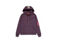 Alpha Industries Backprint Zip Hoodie Größe M Pflaume
