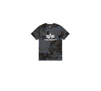Alpha Industries T‑Shirt Basic T‑Shirt BL Camo Damen 100% Baumwolle Schwarz Camo Gr. L