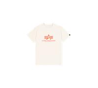 Alpha Industries Basic Big Logo Carbon T-Shirt Größe L Weiß