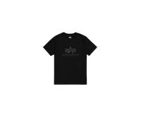 T-Shirt ALPHA INDUSTRIES "Alpha Industries Men - T-Shirts Basic T Carbon", Herren, Gr. XS, schwarz (schwarz, schwarz), Obermaterial: 100% Baumwolle, Kurzarm, Shirts (78905100-XS) schwarz, schwarz