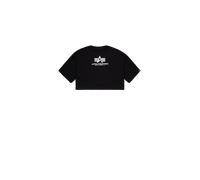 Alpha Industries Basic Big Logo Cropped PP T-Shirt Größe XS Schwarz