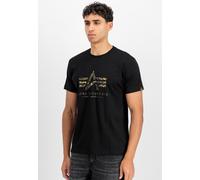 Alpha Industries Basic Big Logo Effect Print T-Shirt Größe XL Schwarz