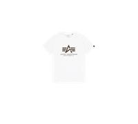 Alpha Industries Basic Big Logo Effect Print T-Shirt Größe S Weiß