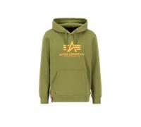 Alpha Industries Basic Big Logo Hoodie Größe L Moosgrün