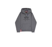 Alpha Industries Hoodie aus Baumwollmischung in Dunkelgrau, Größe M, Artikelnr. 1249471M Dunkelgrau M 80% Baumwolle, 20% Polyester